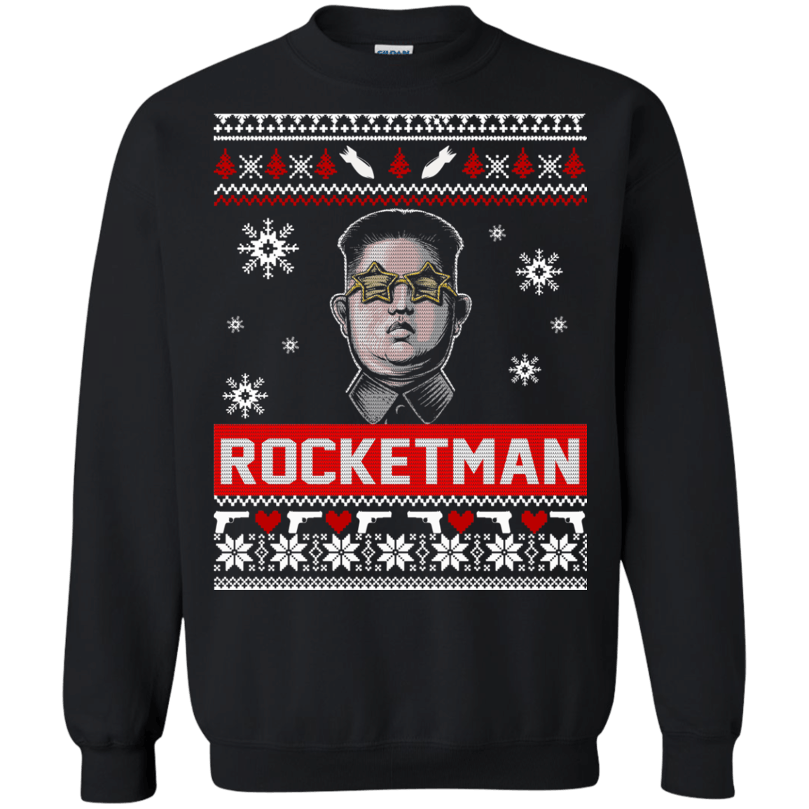 Buy Kim Jong Un Rocketman Christmas Ugly Sweater