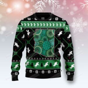 Arizona Usa Symbols Pattern Ugly Christmas Sweater, All Over Print Sweatshirt