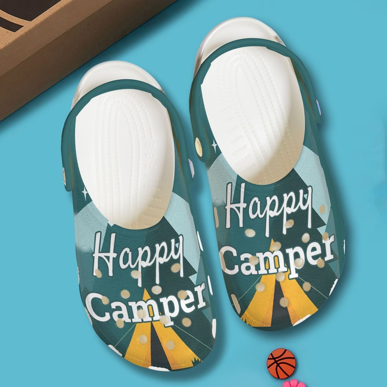 Camper Personalized Clog, Custom Name, Text, Color, Number Fashion Style For Women, Men, Kid, Print 3D Happy Camper