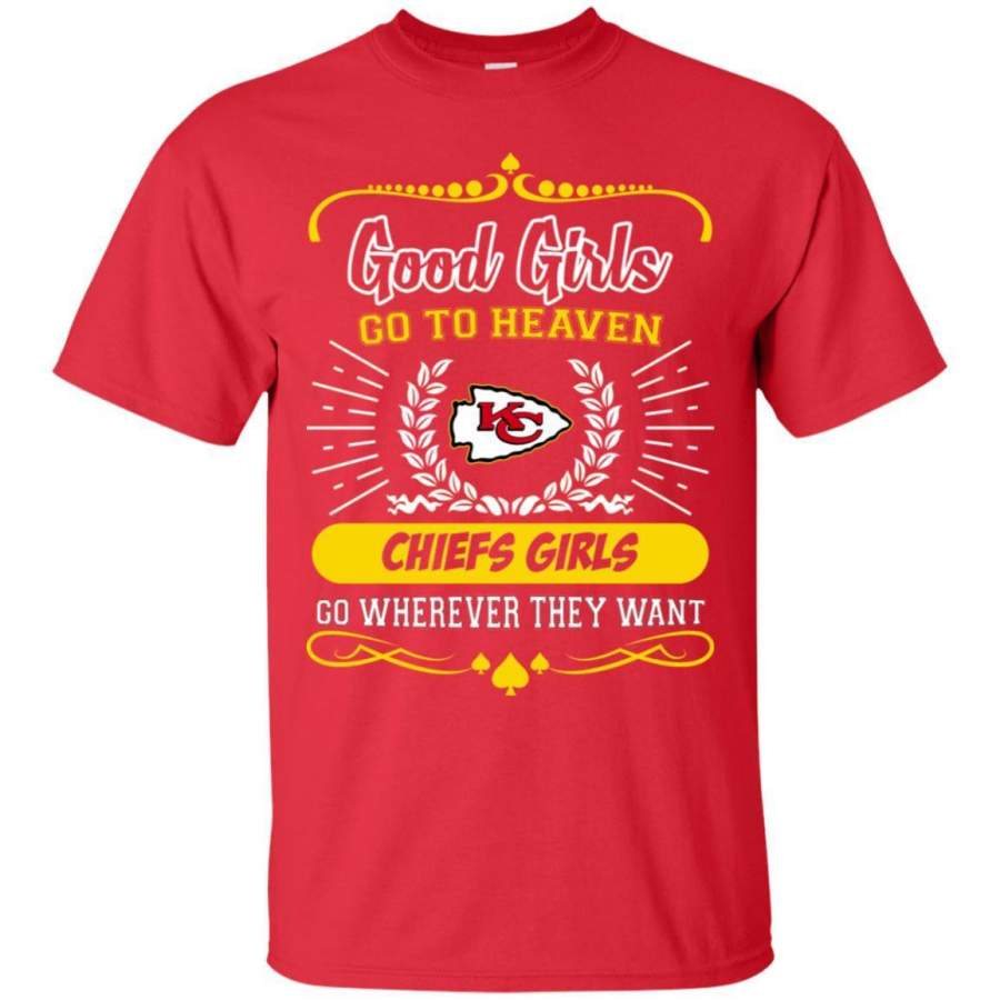 Good Girls Go To Heaven Kansas City Chiefs Girls T Shirts