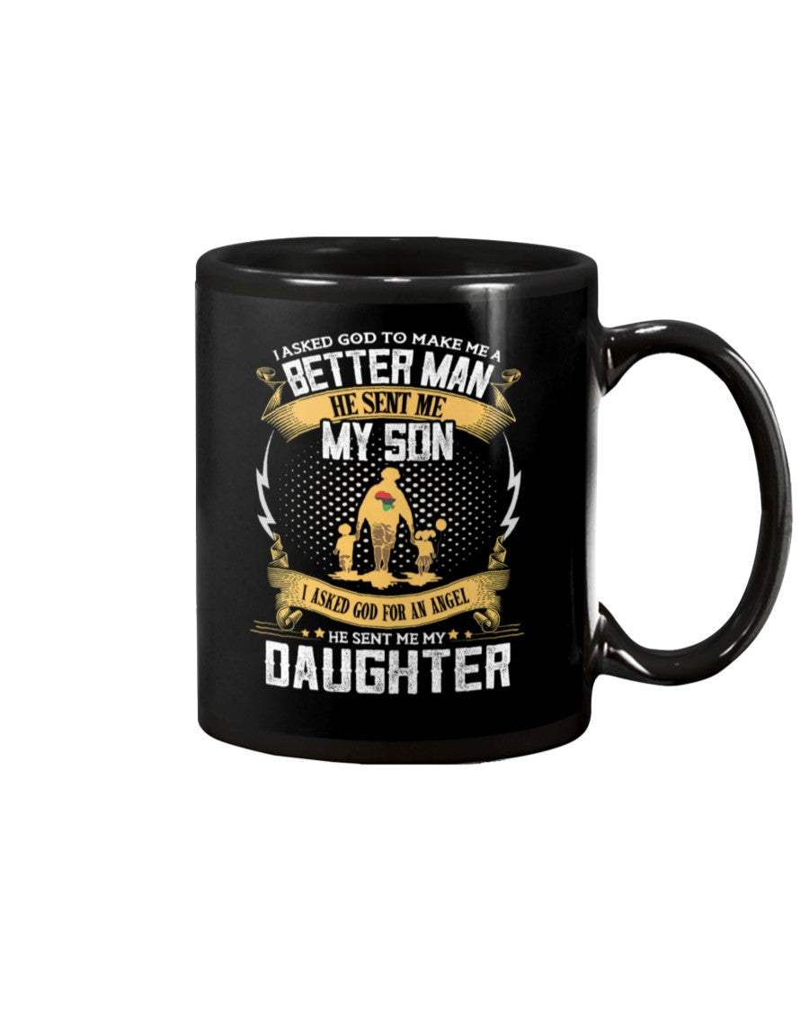 African American Father – Son – Daughter | Black Father Mug | Father’S Day Gift