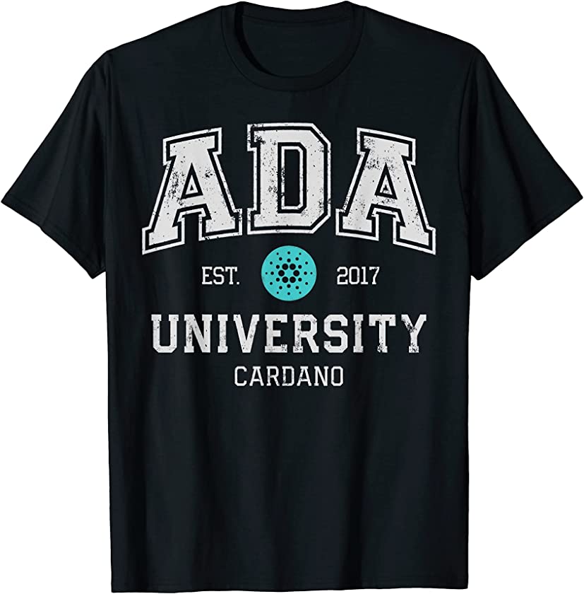 Cardano ADA University Crypto Currency Blockchain Vintage T-Shirt