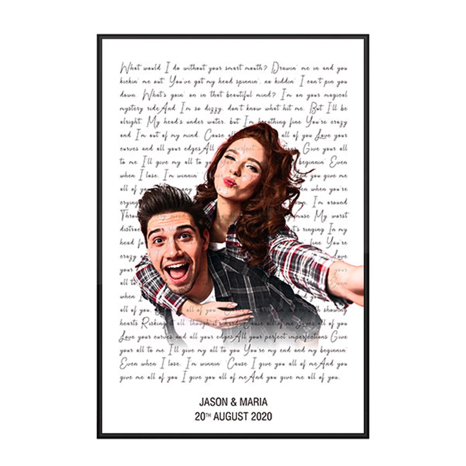 Custom Personalized song photo name Valentine’s day wall prints poster gift ideas for room him boyfriend husband her girlfriend wife couple – Couple Favorite Lyric TY2112 – Personalizedwitch