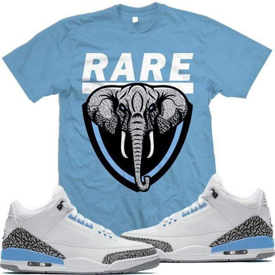 Jordan Retro 3 UNC Cement Sneaker Shirt Tees to Match – RARE ELEPHANT