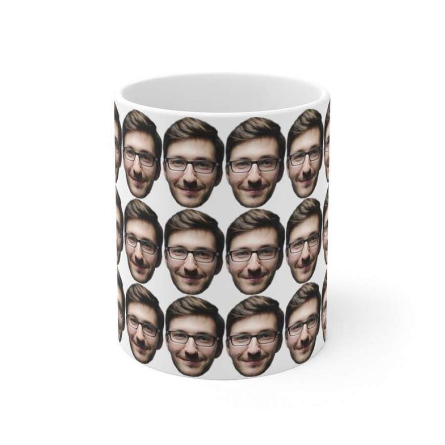 Custom Face Mug – Put Any Photo (Person, Puppy Or Cat) On Photo Mug, Boyfriend Girlfriend Gift, Funny Faces Mug, Best Friend Birthday Gift