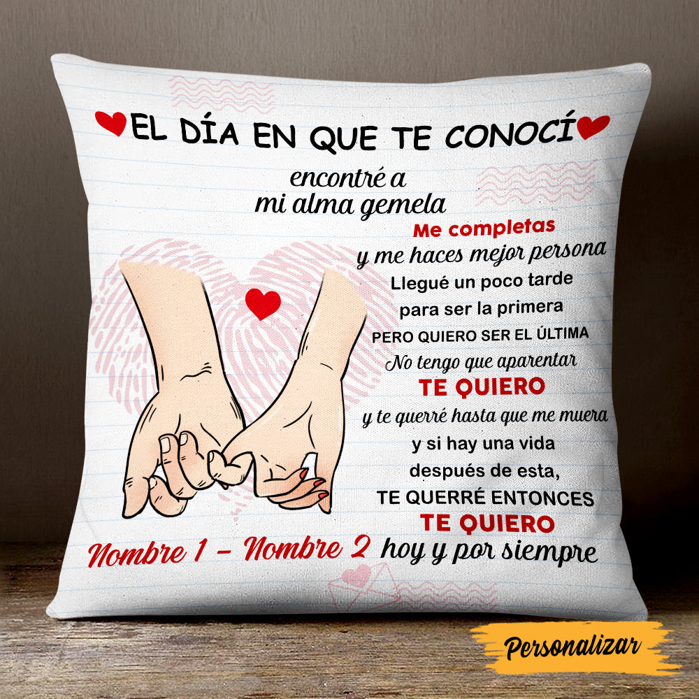 Personalized Couple Spanish Pareja Pillow Ap53 67O47 (Insert Included)