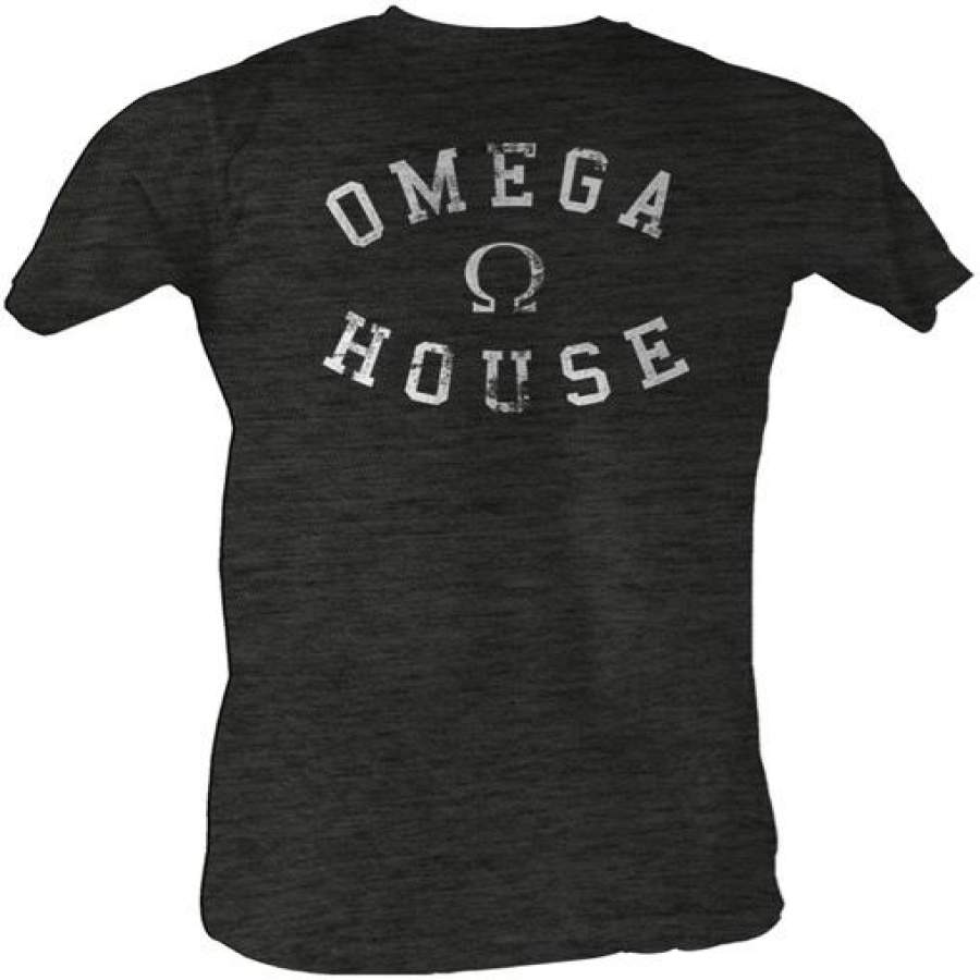 ANIMAL HOUSE-OMEGA HOUSE-BLACK HEATHER ADULT S/S T-SHIRT