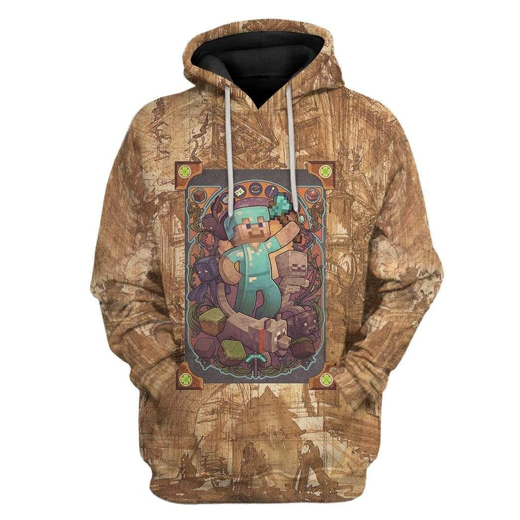 3D Renaissance Steve Minecraft Custom Hoodie Apparel