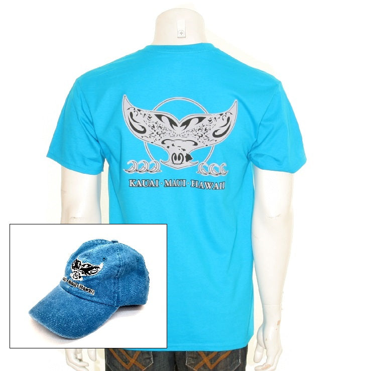 Men’S Whale Tail Cap And Tee Combo ~ 118411