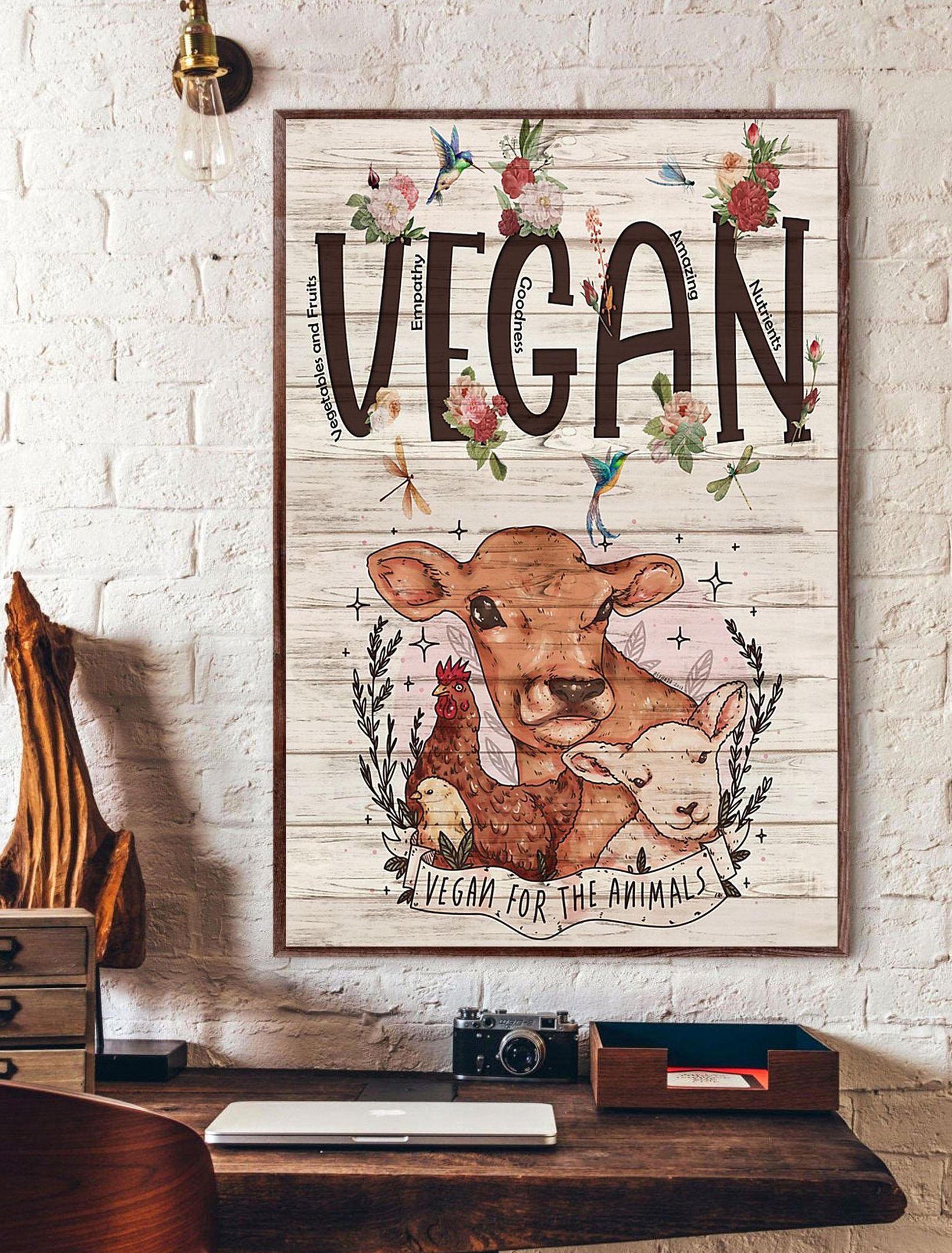 Vegan For The Animals Vertical Poster