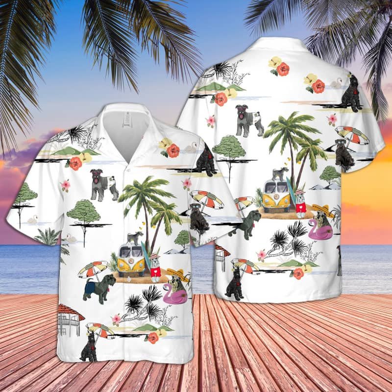 Felacia Unisex Standard Schnauzer Beach Hawaii Shirt Ha2184