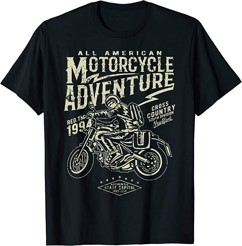 All American Motorcycle Adventure Classic Vintage T-Shirt