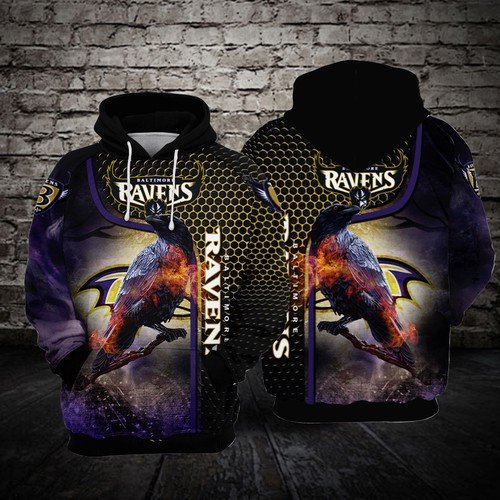 Baltimore Ravens 91 Unisex 3D Hoodie Gift For Fans