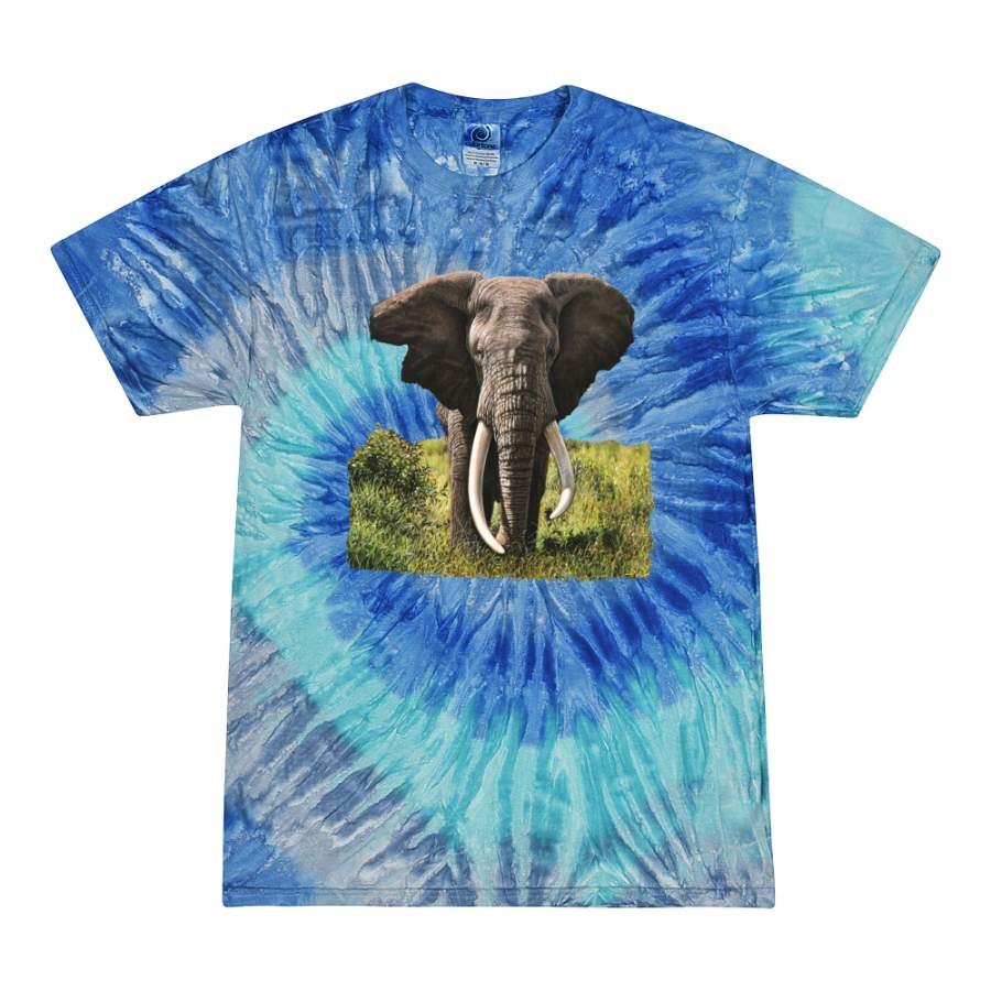 Wild African Forest Elephant Nature Animal Lover Tie-Dye T-Shirt