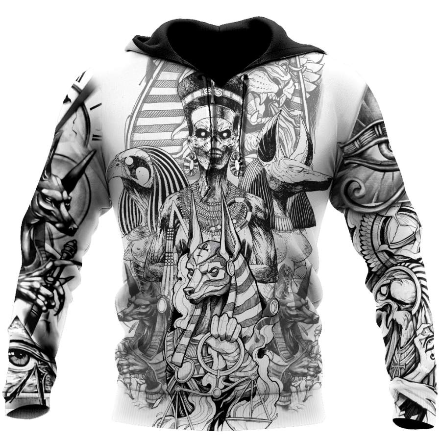 3D God of Egypt Tattoo Over Printed Shirt for Men and Women