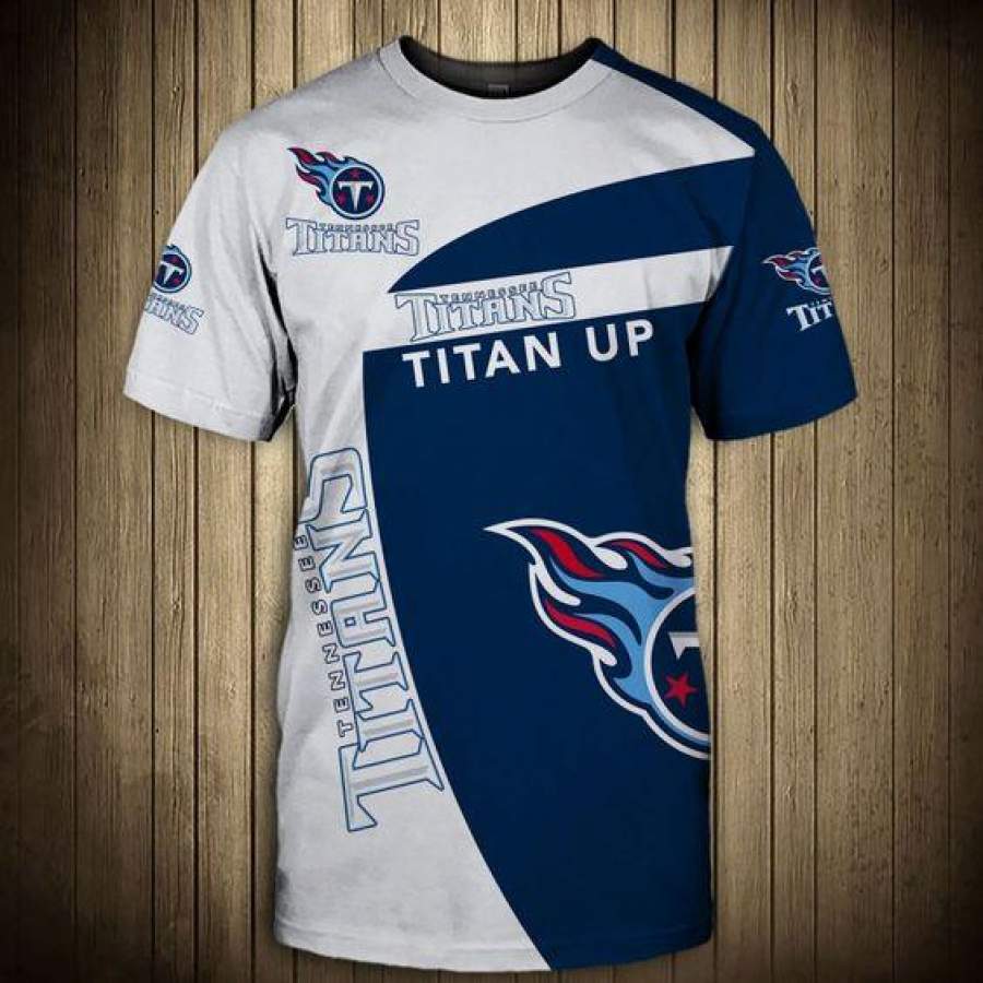 Tennessee Titans T-Shirt 3D All Over Print Custom 3D Graphic Printed 3D T-Shirt 3D All Over Print All Over Print Tee For Men For Women