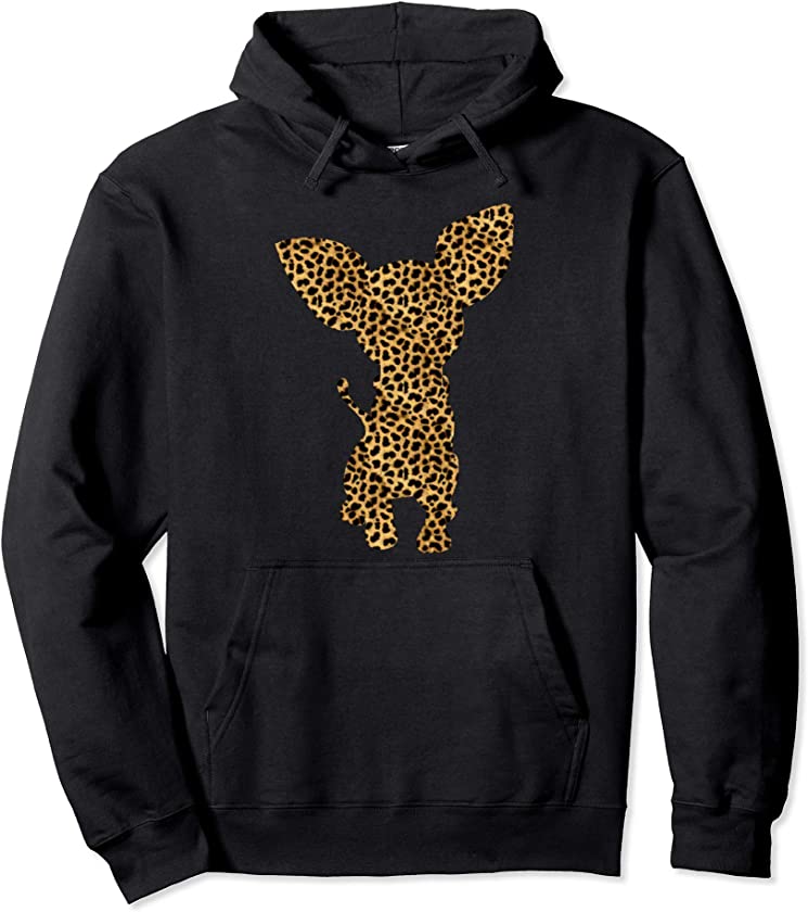 Chihuahua Leopard Print Dog Pup Animal Lover Women Gift Pullover Hoodie