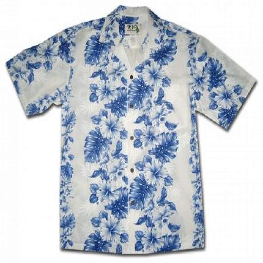 Royal Hibiscus White Hawaii Shirt Ha96489