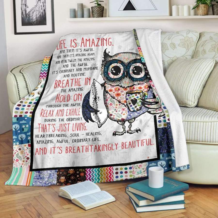 Owl Blanket Life Is Amazing And Then It’s Awful Gift For People