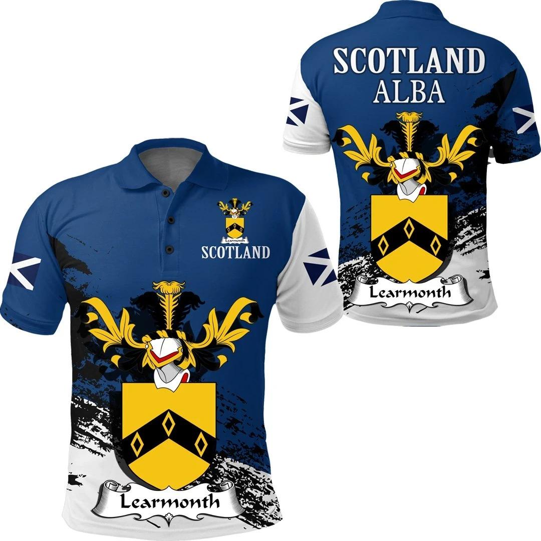Learmonth Scottish Family Crest Scotland Special Polo Shirt Golf Shirt A7
