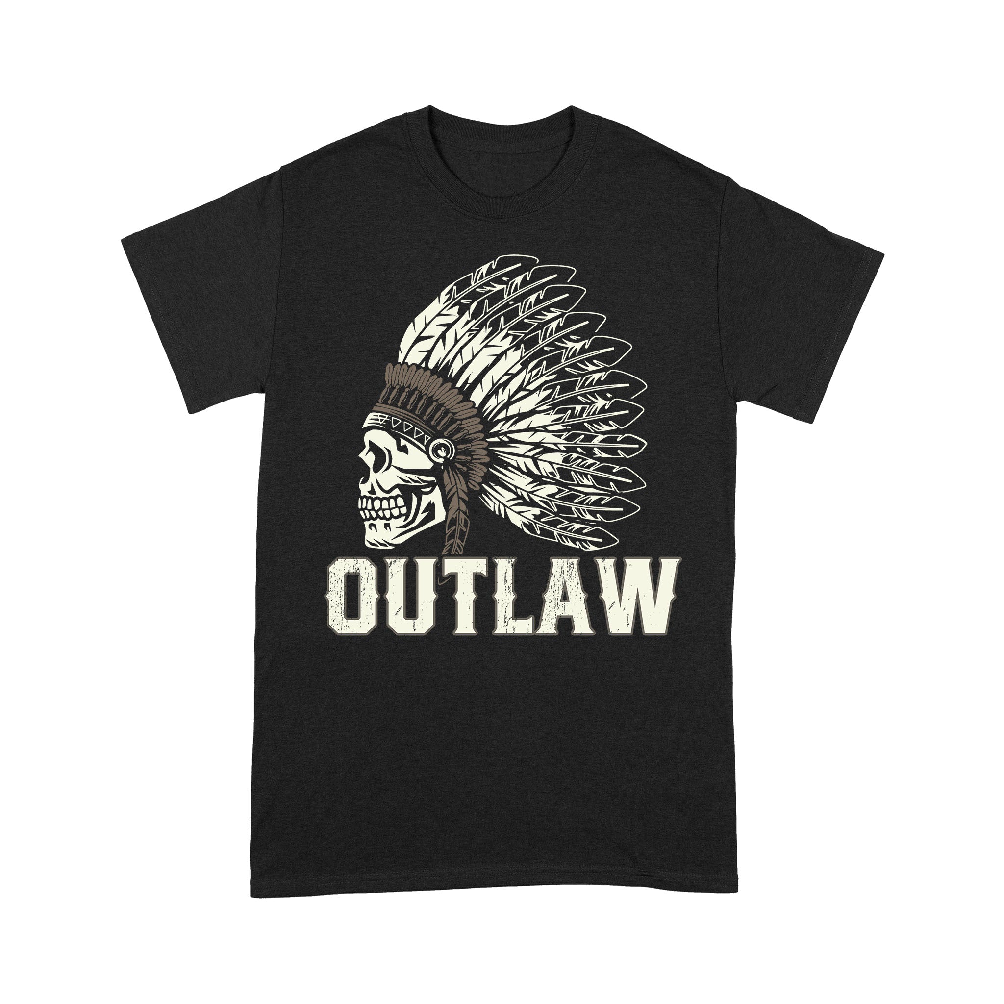 Standard T-Shirt – Native American Skull Outlaw