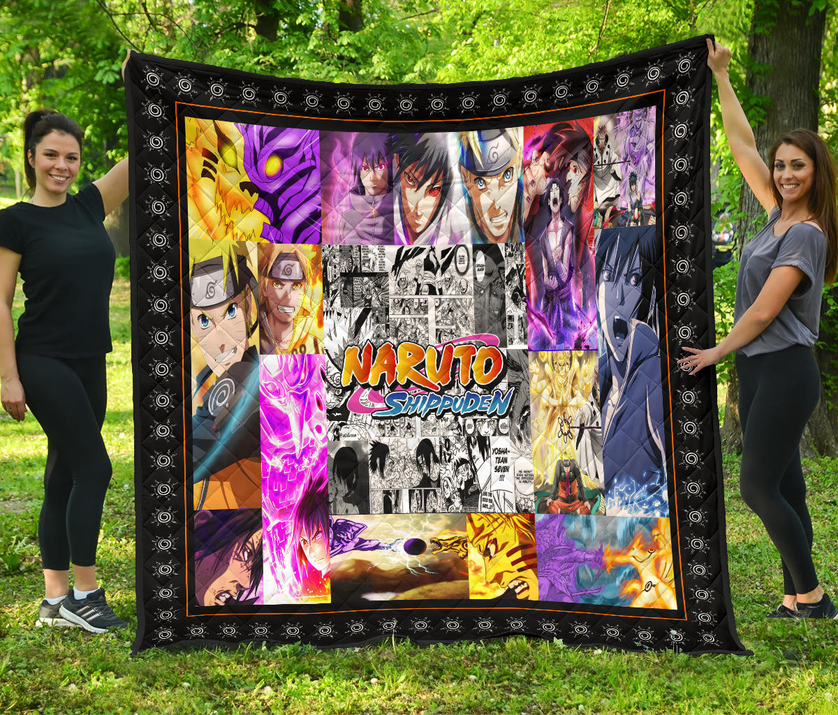 Sasuke Uchiha Vs Naruto Premium Quilt Blanket Anime Home Decor Custom For Fans Na030104