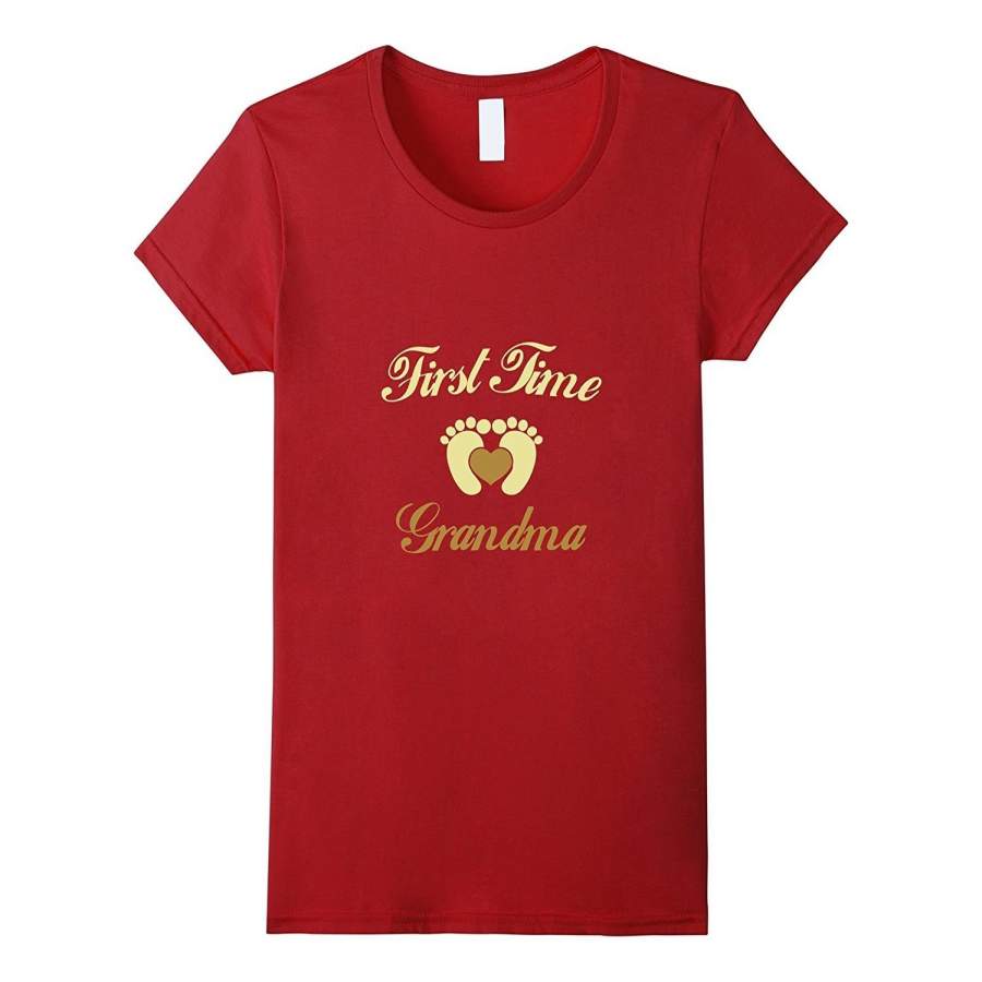 Women’S First Time Grandma Lovely Novelty T-Shirt