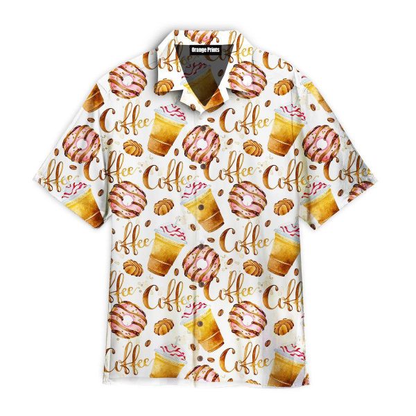 Life Is Better With Coffee And Donuts Pattern Hawaii Shirt For Men Women Ha95230