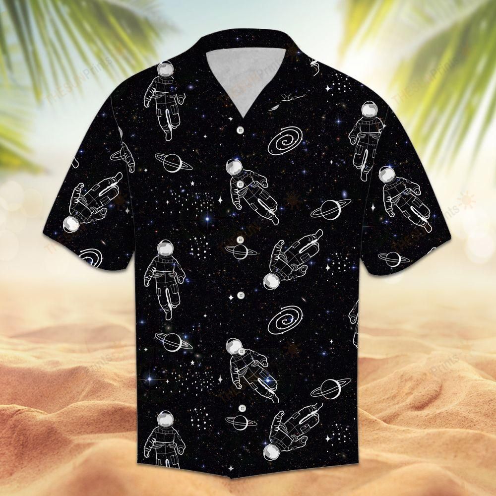 Amazing Astronaut Galaxy Hawaiian Shirt Ha53279