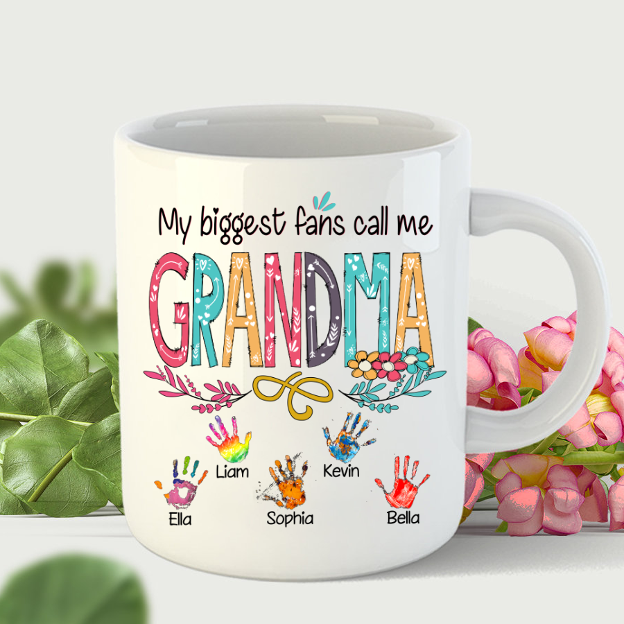 My Biggest Fans Call Me Grandma Grandkids Mug