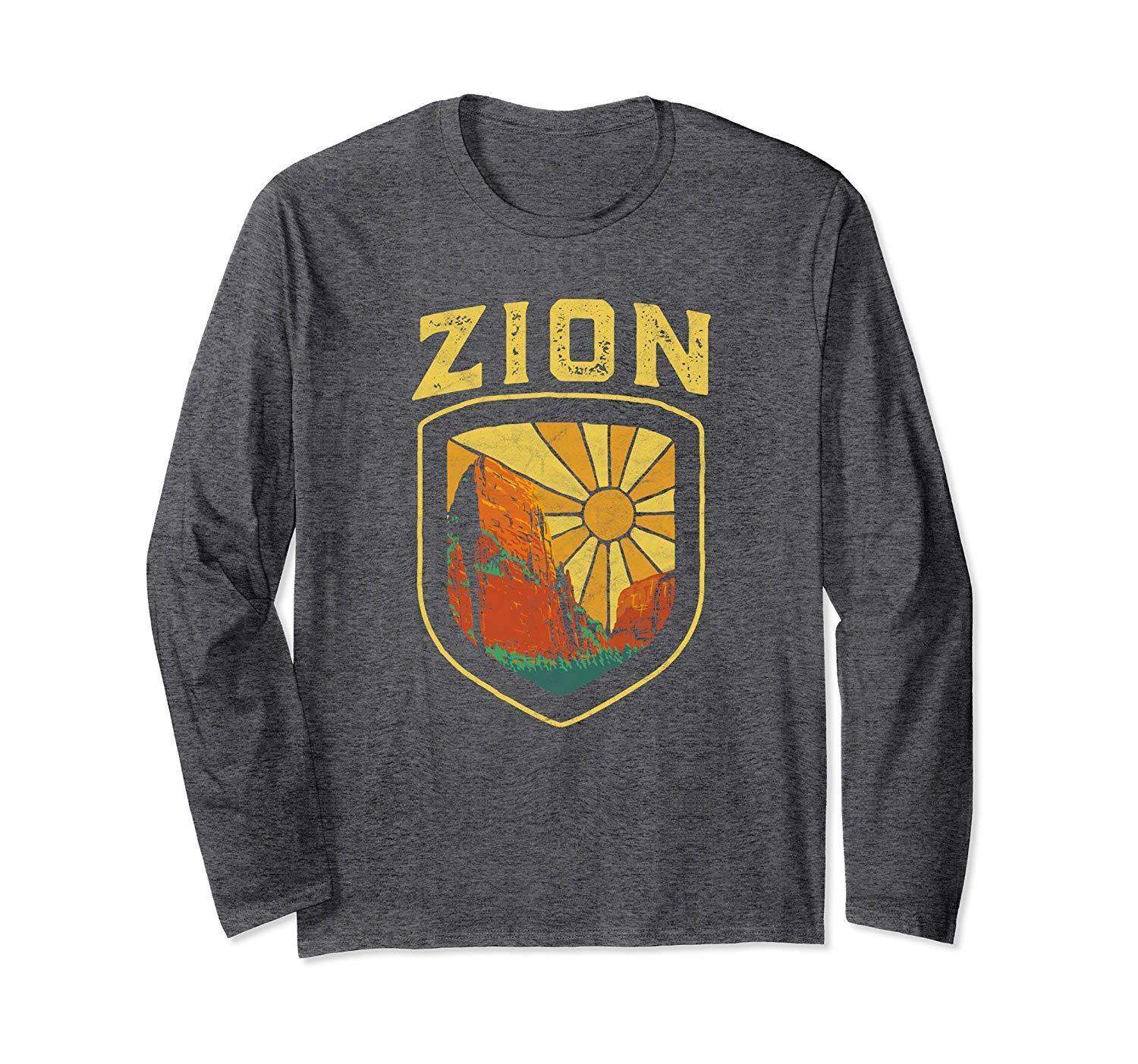 Zion National Park Utah Long Sleeve Shirt – Retro Vintage