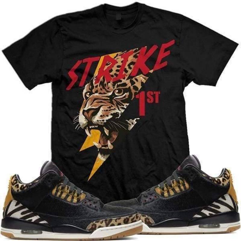 Air Jordan Retro 3 Animal Sneaker T-Shirt Strike 1St