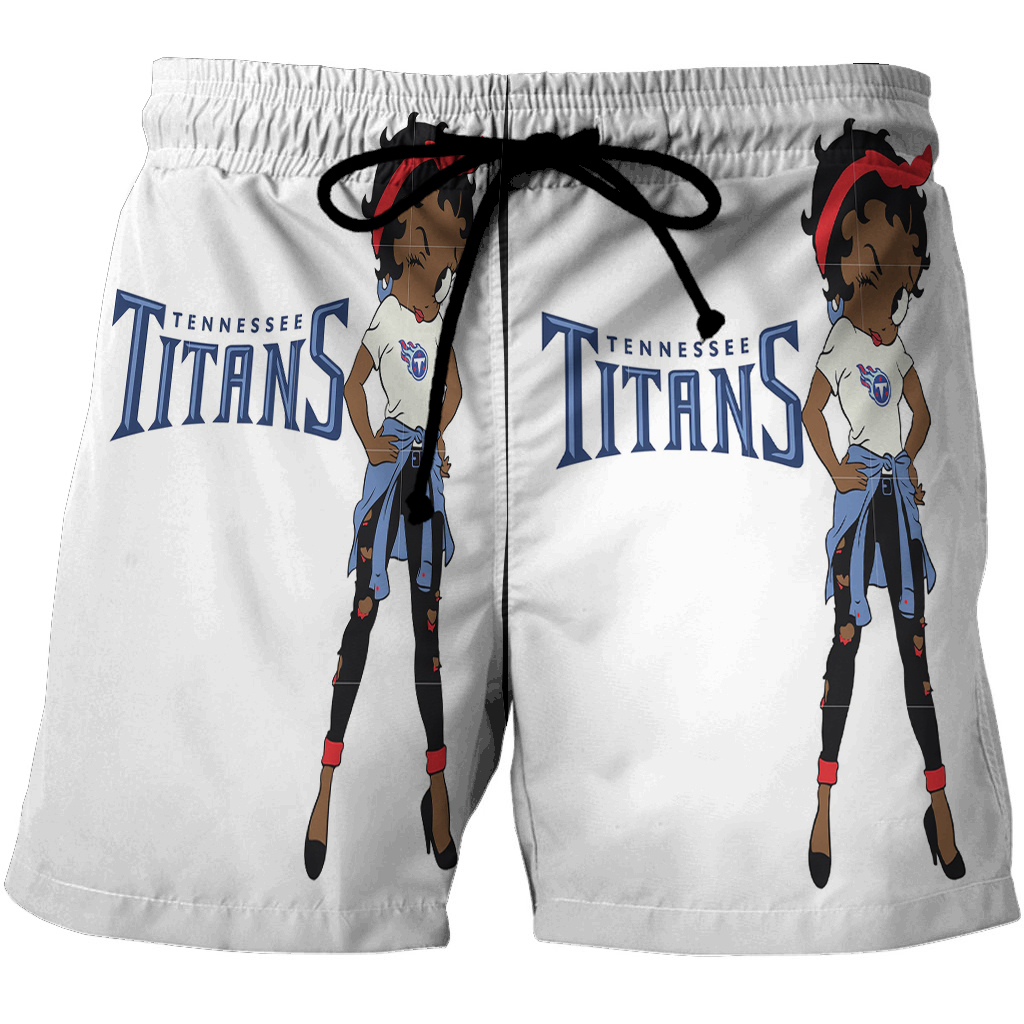 Tennessee Titans Betty Boop V24 3D All Over Print Summer Beach Hawaiian Short