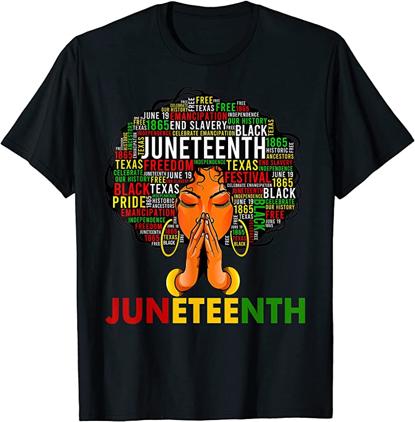 Juneteenth Freedom Day African Black Girl Black Queen T-Shirt