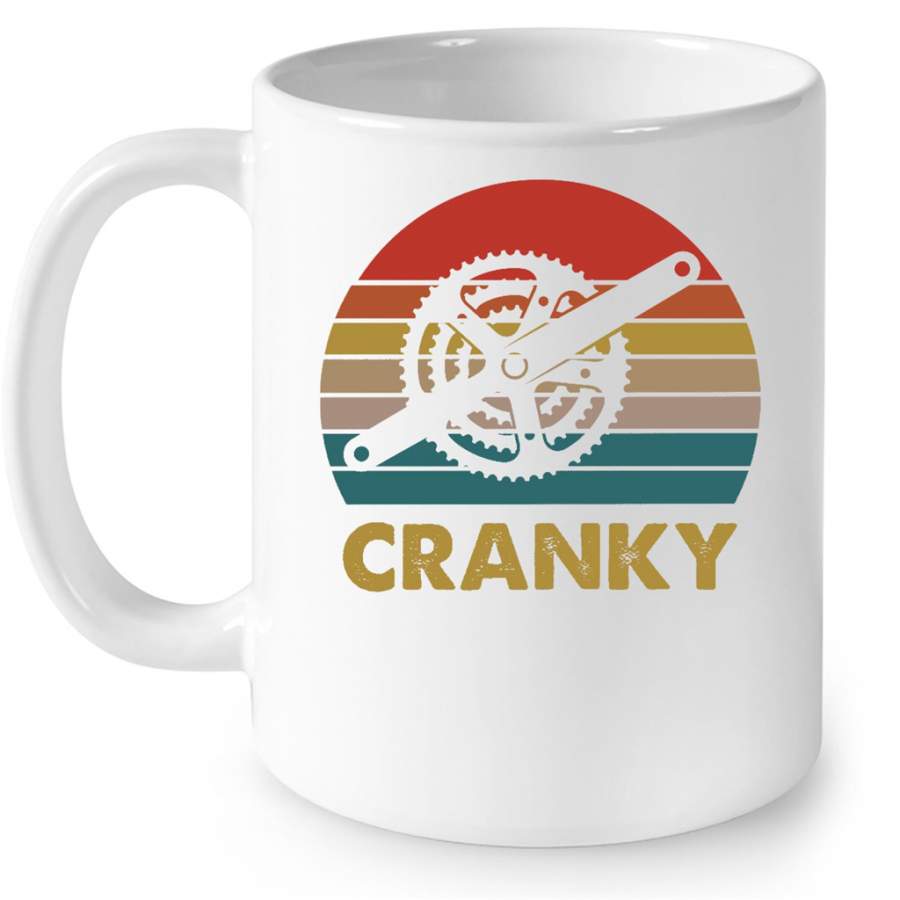 Cranky Classic Vintage Sunset – Full-Wrap Coffee White Mug