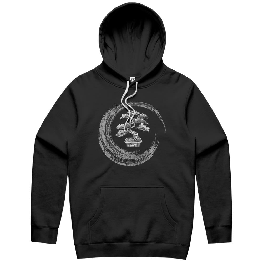 Bonsai Tree Enso Circle T-Shirt Vintage Zen Calligraphy Art Hoodie