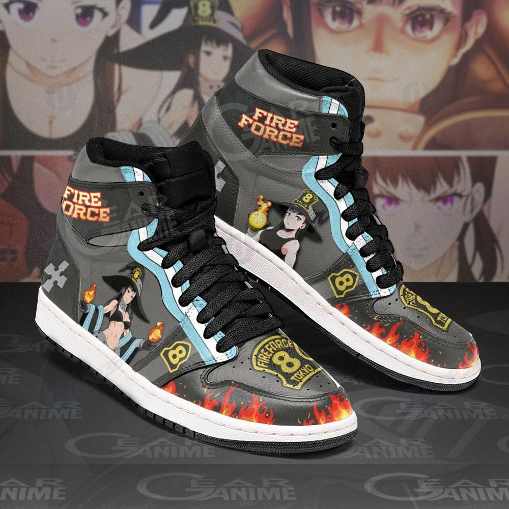 Fire Force Maki Oze Sneakers Custom Anime Shoes Air Jordan 13 Shoes Hajd2403254
