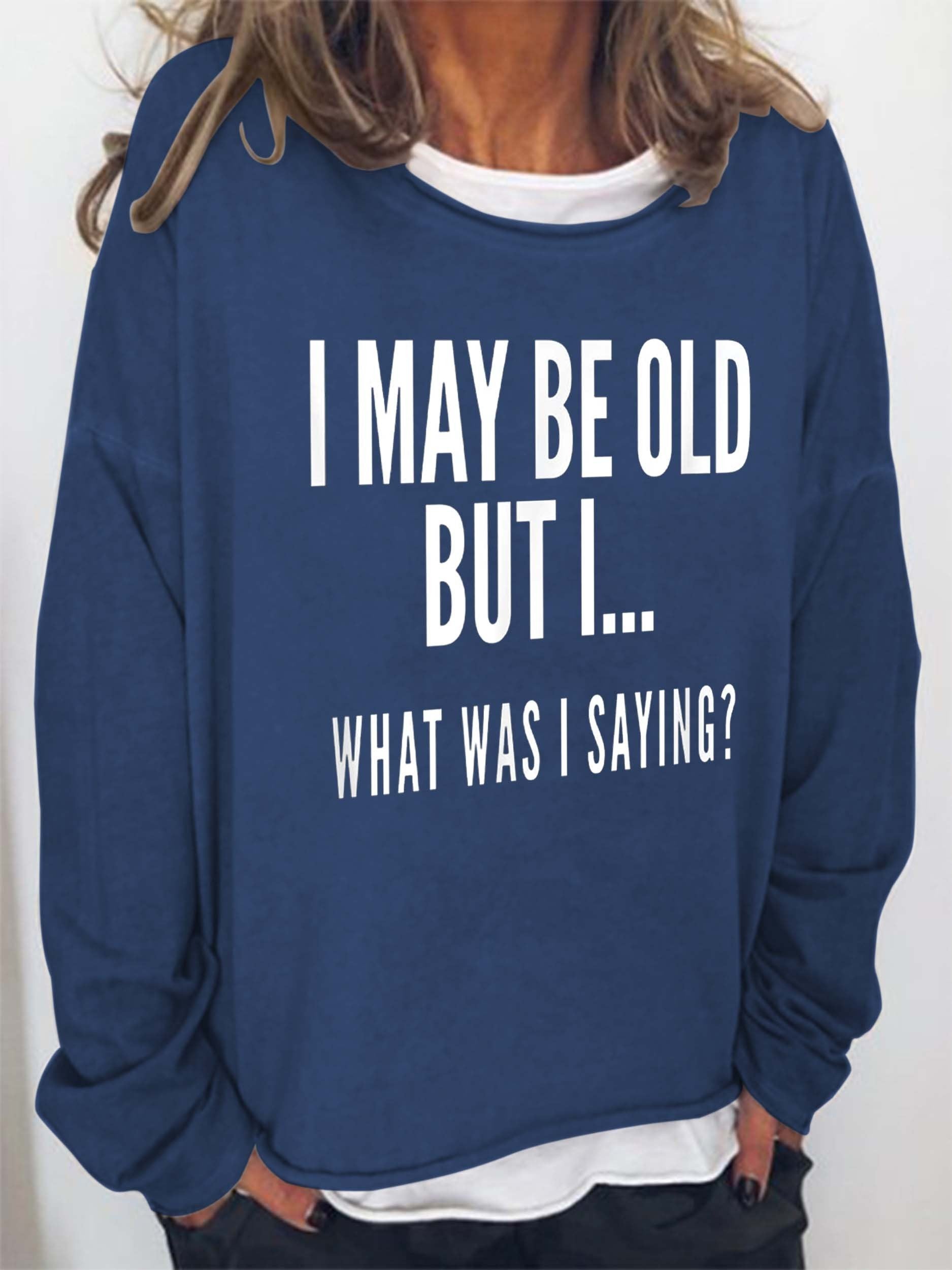 Women Funny Senior Citizens Old People Gift Long Sleeve Top