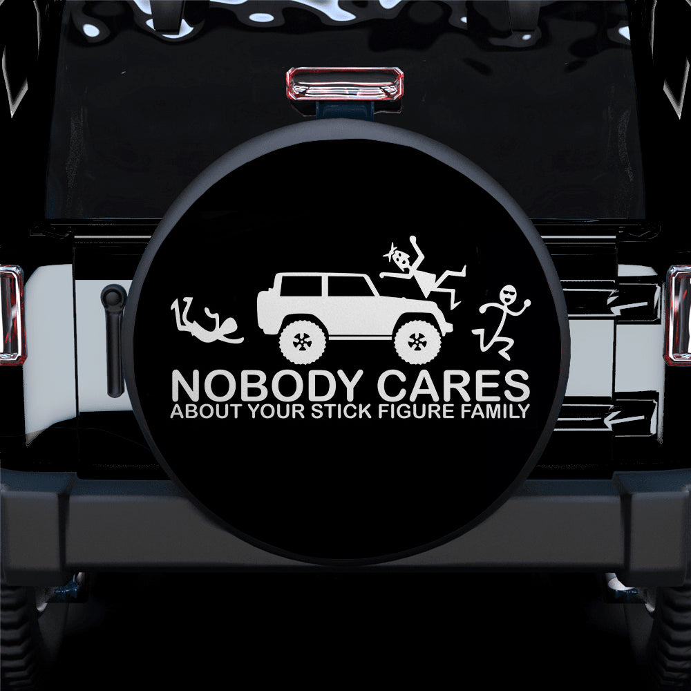 Nobody Cares Funny Jeep Car Spare Tire Covers Gift For Campers