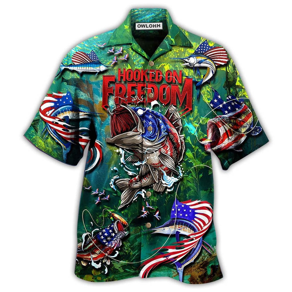 Fishing Hooked On Freedom America Hawaii Shirt Ha54914