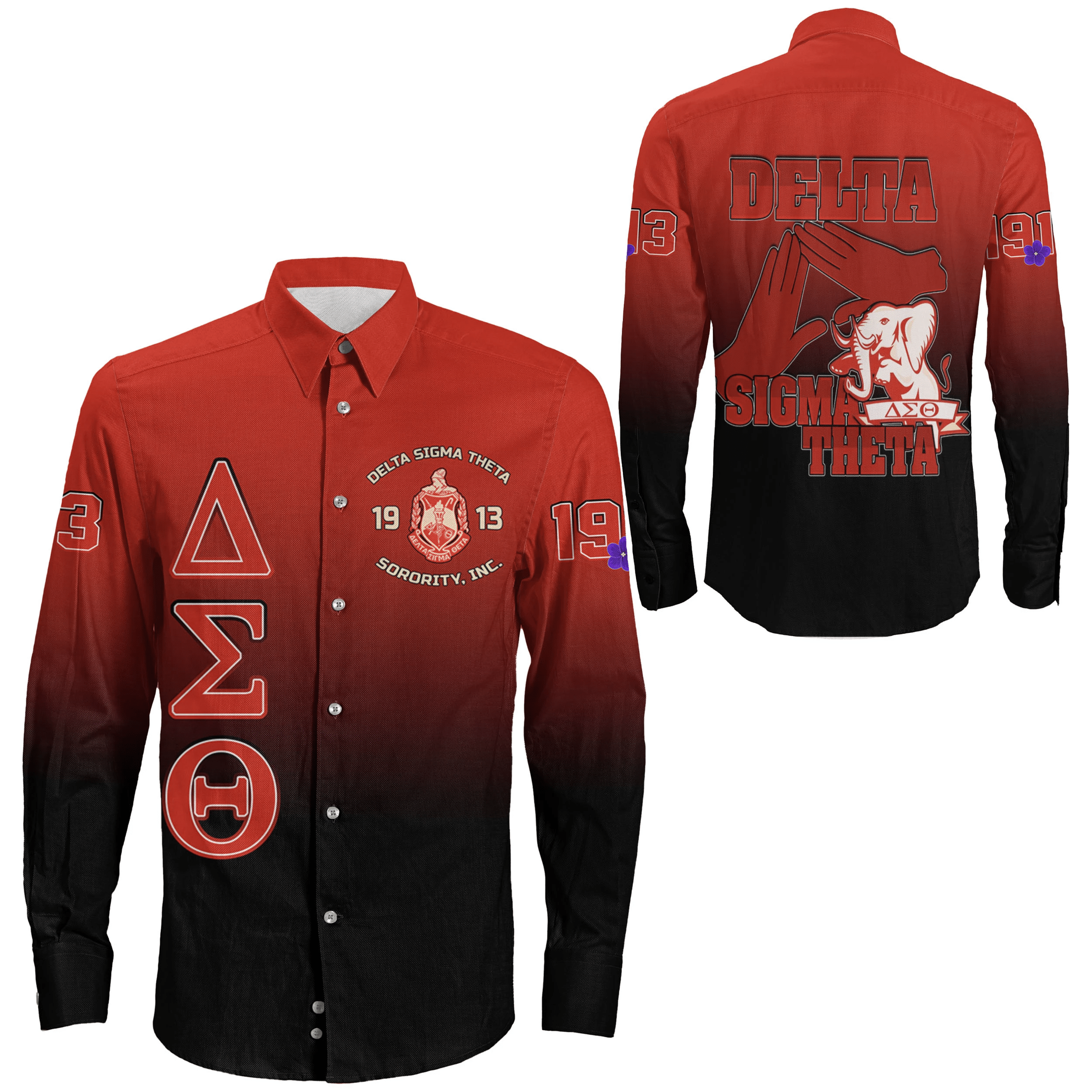 Africa Zone Shirt – Delta Sigma Theta Long Sleeve Button Shirt A31