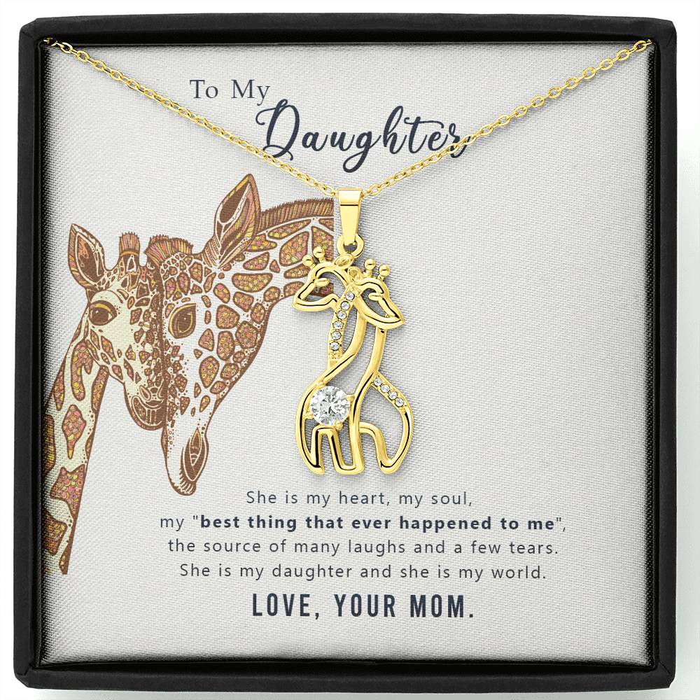 To My Daughter Giraffe Spirit Animal Necklace