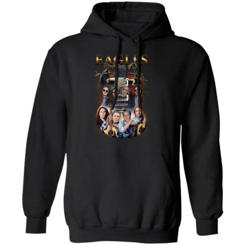 Guitar Eagles Rock Band Signature Hoodie