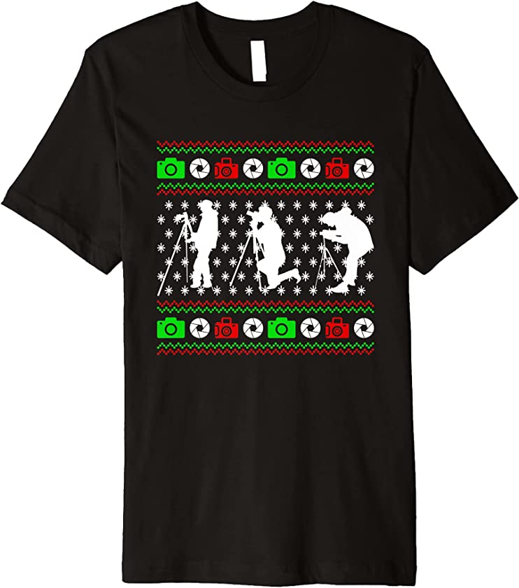 Ugly Christmas Photographer X-Mas Santa Claus New Year Premium T-Shirt