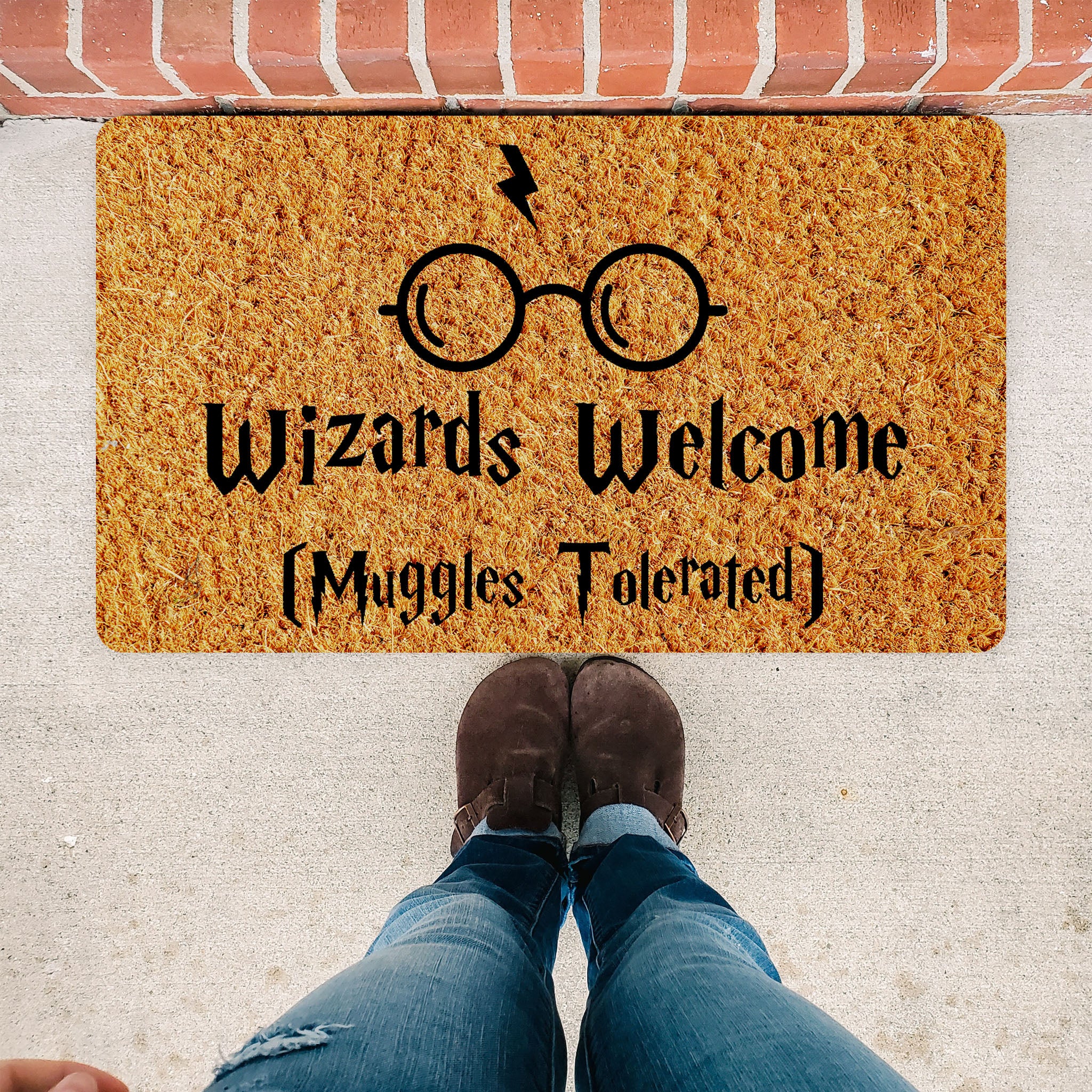 Wizards Welcome Muggles Tolerated, Funny Halloween Halloween Doormat Decorations