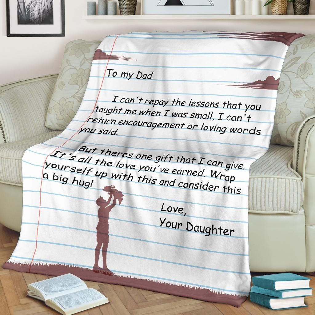 [Personalized Name] Dad Wrap Yourself Up With This Fleece Blanket, Sherpa Blanket, Gift For Family Member, Friends Gift, Christmas Gift, Home Decor, Home Living