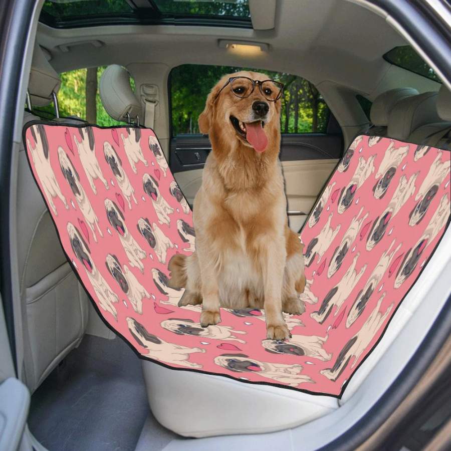 Pug Pet Car Seat Cover Regular Size Fits Most Cars and SUVs Fit Fit