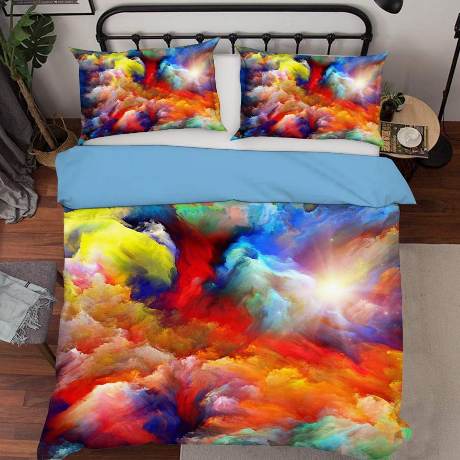 3D Nebula Star Sky Clouds Quilt Cover Set Bedding Set Pillowcases 108