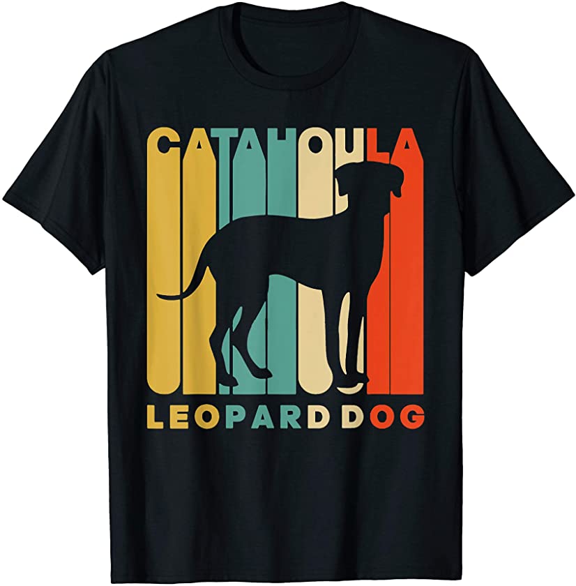 Vintage Retro Style Catahoula Leopard Dog Silhouette T-Shirt T-Shirt