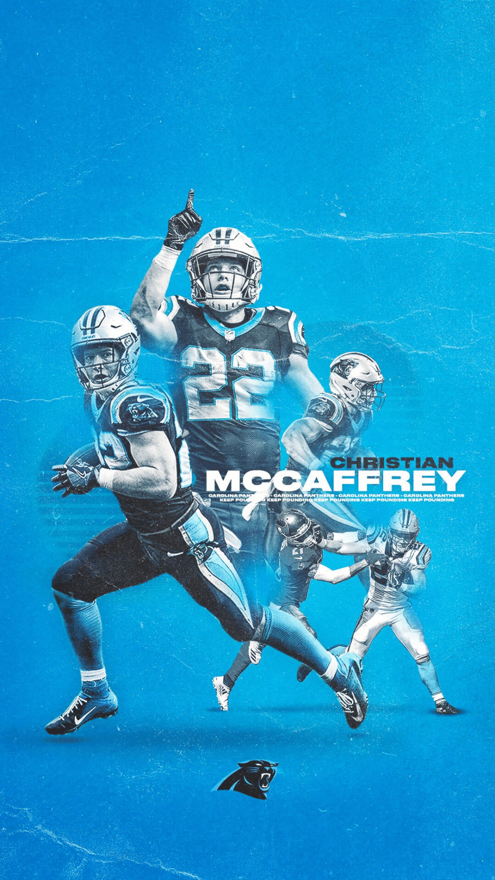 Christian mccaffrey carolina panthers poster canvas poster canvas